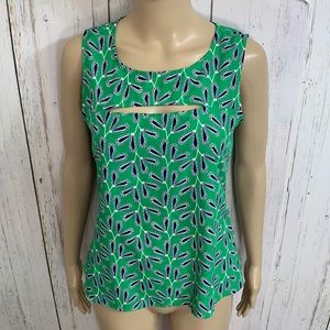 Tulle Front Cutout Tank Top